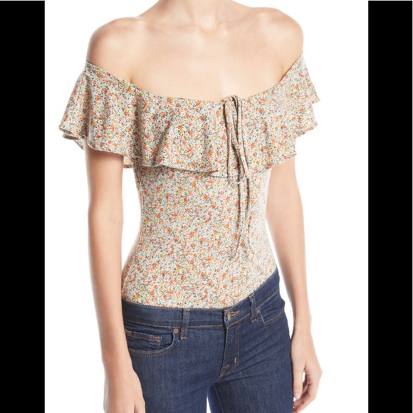 Little Black Bodysuit Tops - ⭐️ HP ⭐️ Bodysuit ! Halter Off the Shoulder !